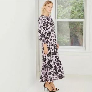 Who What Wear Purple Floral Maxi Dress Size M
